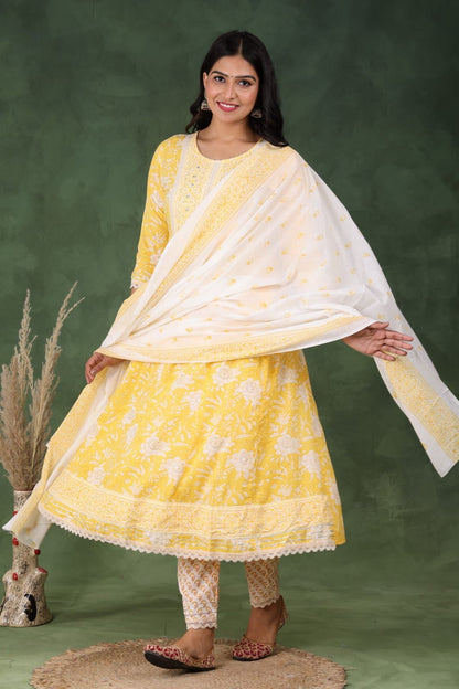 Women Viscose Rayon Kurta Pant Dupatta Set