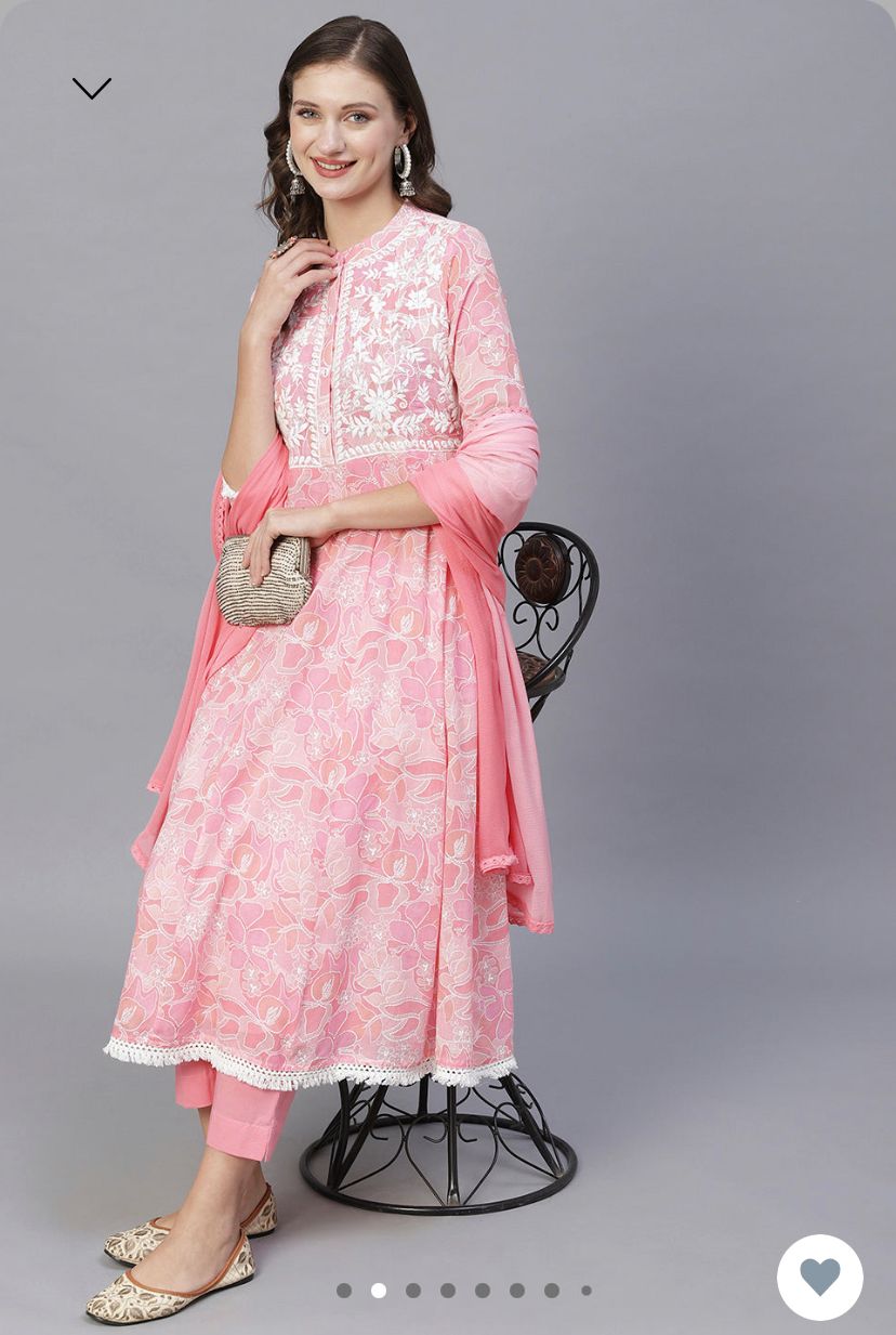 Women Viscose Rayon Kurta Pant Dupatta Set